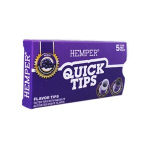 Hemper Flavoured Quick Tips (Natural, Tobacco Free) - Grape (HQT03)