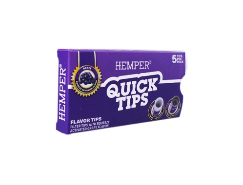 Hemper Flavoured Quick Tips (Natural, Tobacco Free) - Grape (HQT03)
