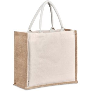 Okiyo Chinsai Maxi Jute and Cotton Tote (OK-483)
