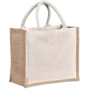 Okiyo Chinsai Midi Jute and Cotton Tote (OK-484)