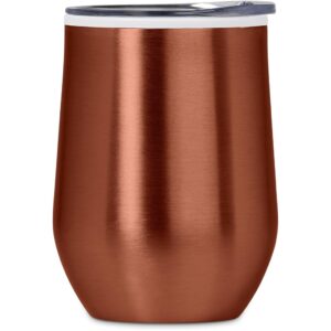Serendipio Vogue Madison Stainless Steel and Plastic Double-Wall Tumbler, 350ml - burnt orange (SD-275)