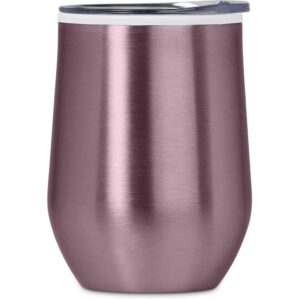 Serendipio Vogue Madison Stainless Steel and Plastic Double-Wall Tumbler, 350ml - pink (SD-275)