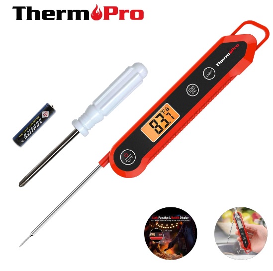 ThermoPro Thermometer Instant Read Swivel Probe - Hanging (TP-03HW)