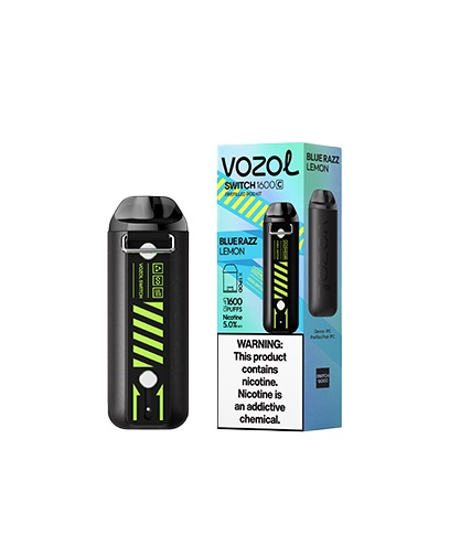 Vozol Switch 1600C Rechargeable Pod Kit 50mg - Blue Razz Lemon (VZLK01)