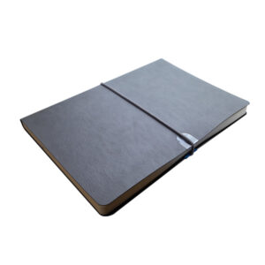 A5 Vegan Leather Notebook - grey (NBK-7119)