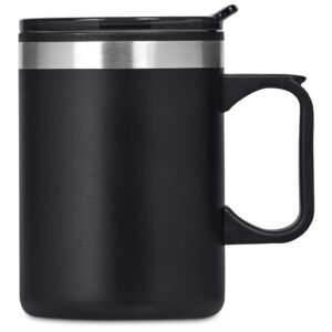 Kooshty Angelo Stainless Steel and Plastic Double-Wall Mug, 360ml - black (KS-291)