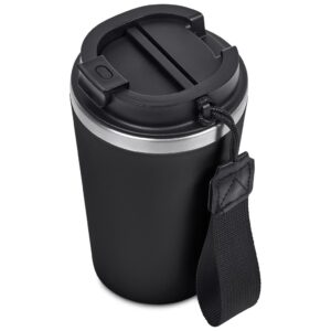 Kooshty Luca Stainless Steel and Plastic Double-Wall Tumbler, 350ml - black (KS-283)