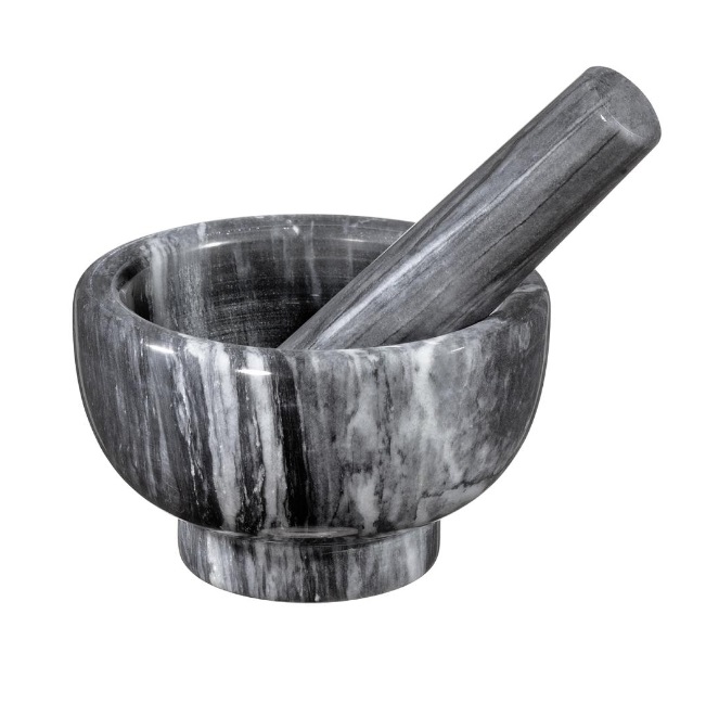 Kuchenprofi Marble Mortar and Pestle - Grey/White