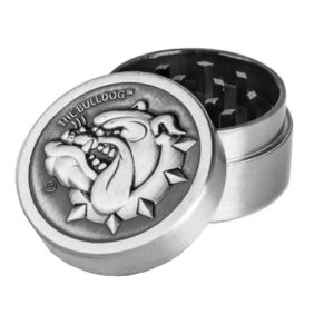 The Bulldog 2pc Metal Silver Grinder (TBGR070)
