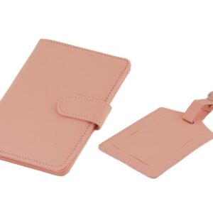 Passport Holder and Luggage Tag Set - pink (P2775SetP)