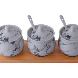 Marble Bamboo Canisters Set (P2631Set)