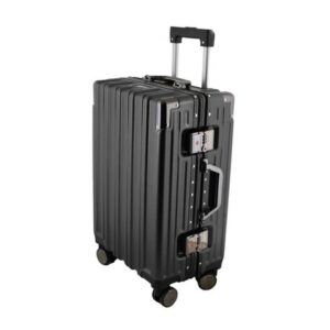 Trunk Check-In Luggage Bag, 24-inch - metallic black (BAG179B-24)