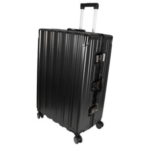 Trunk Check-In Luggage Bag, 28-inch - metallic black (BAG179B-28)