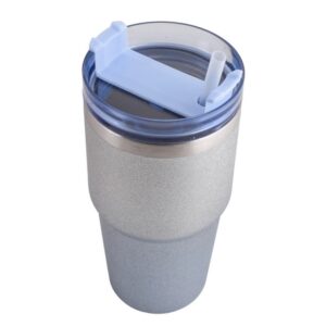 600ml Sparkle Vacuum Mug - silver/blue (P2746Se)