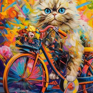 Kitten's Floral Ride (500 Piece Puzzle)
