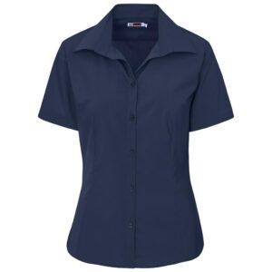 US Basic Short Sleeve Sheffield Stretch Shirt - Ladies - navy (UB-193)