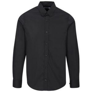 US Basic Long Sleeve Sheffield Stretch Shirt - Mens - black (UB-190)