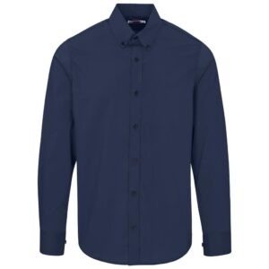US Basic Long Sleeve Sheffield Stretch Shirt - Mens - navy (UB-190)