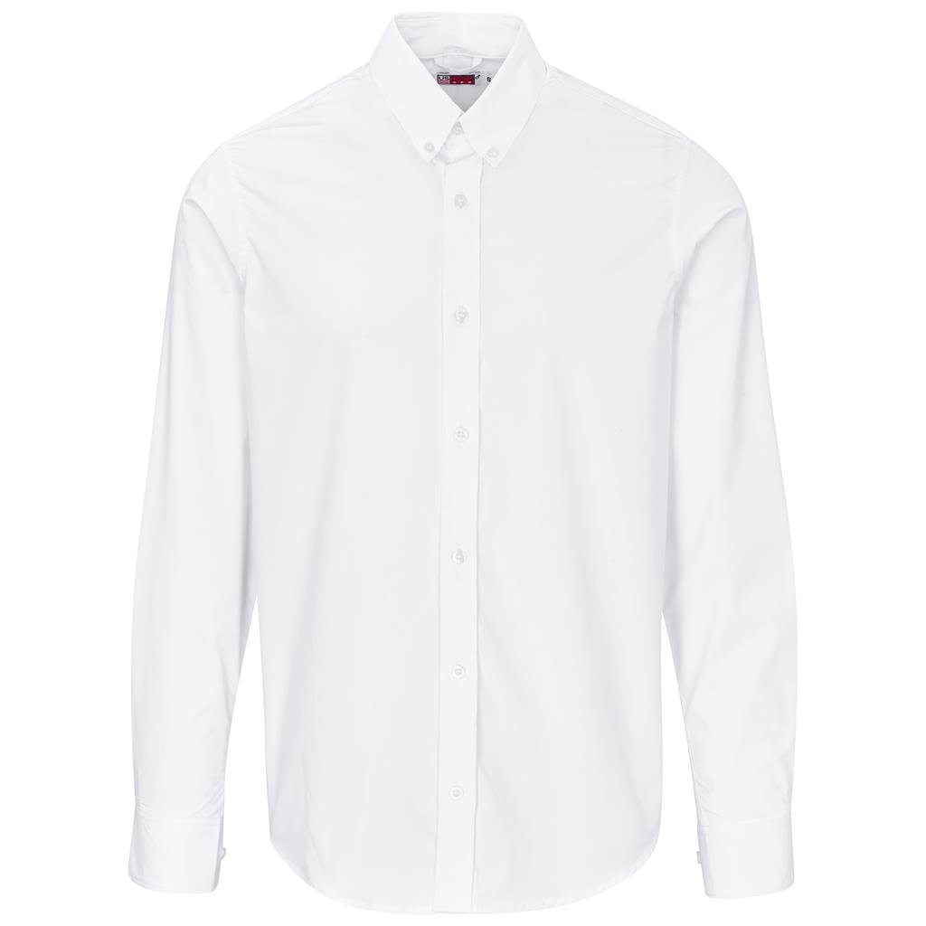 US Basic Long Sleeve Sheffield Stretch Shirt - Mens - white (UB-190)