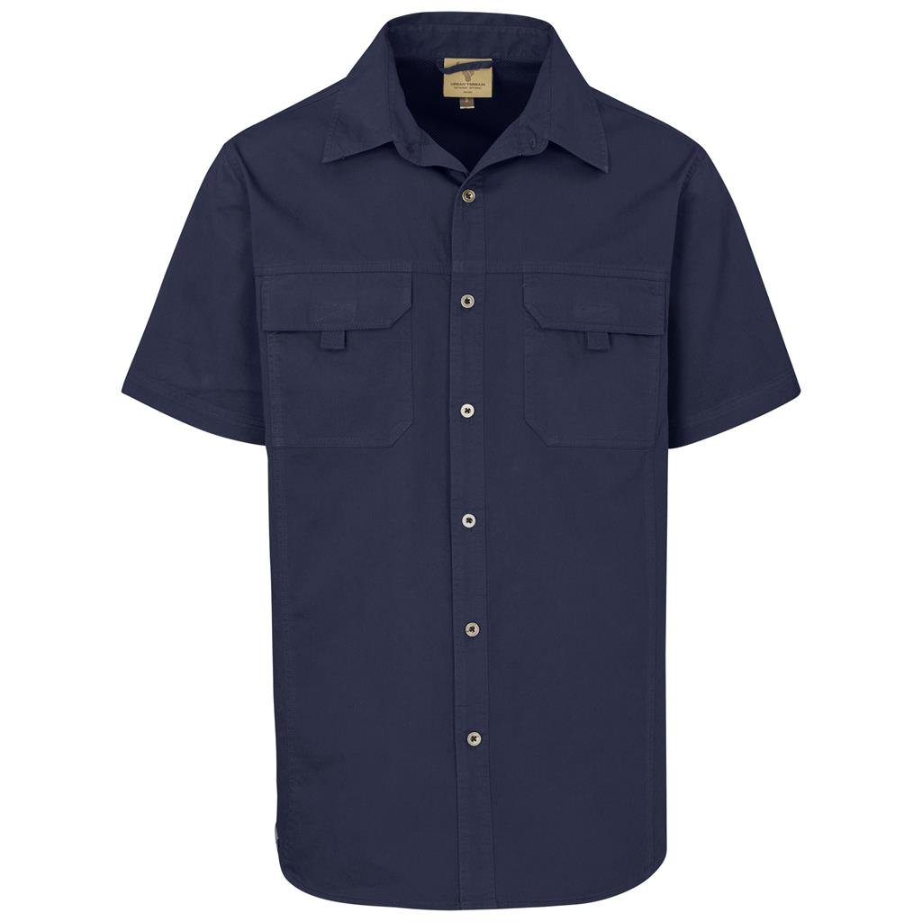 Urban Terrain Short Sleeve Mawenzi Twill Shirt - Mens - navy (UT-205)