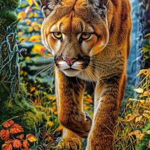 Mountain Lion In The Forest (1500 Piece Puzzle)