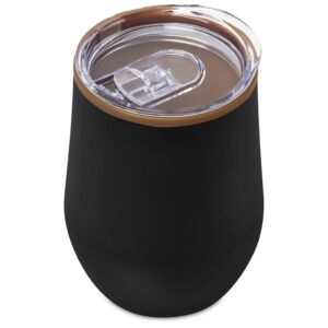 Serendipio Ovolo Stainless Steel/Plastic Double-Wall Tumbler, 350ml - black (SD-300)