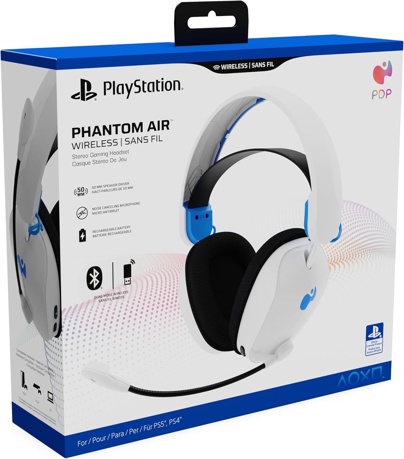 PDP Phantom Air Wireless Headset - White (PS5)