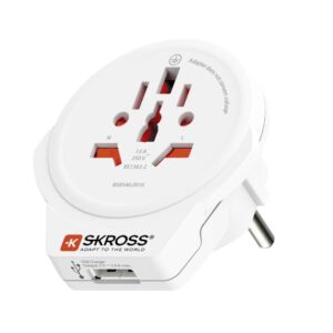 Skross World to Europe USB, blister Travel Adaptor