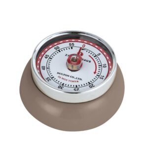 Zassenhaus Retro Speed 60 Minute Magnetic Timer - Taupe (071801)