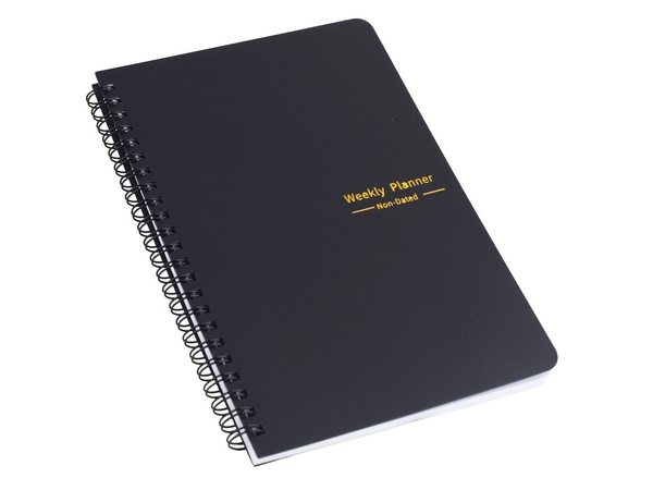 A5 Weekly Planner (Non-Dated) - black (ST396BA5)