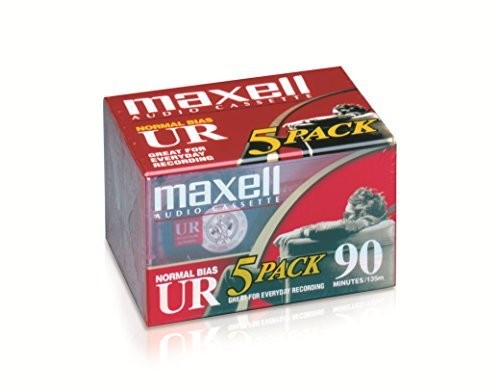 Maxell Normal Bias Audio Cassettes 90 Minute With Cases 5 Pack