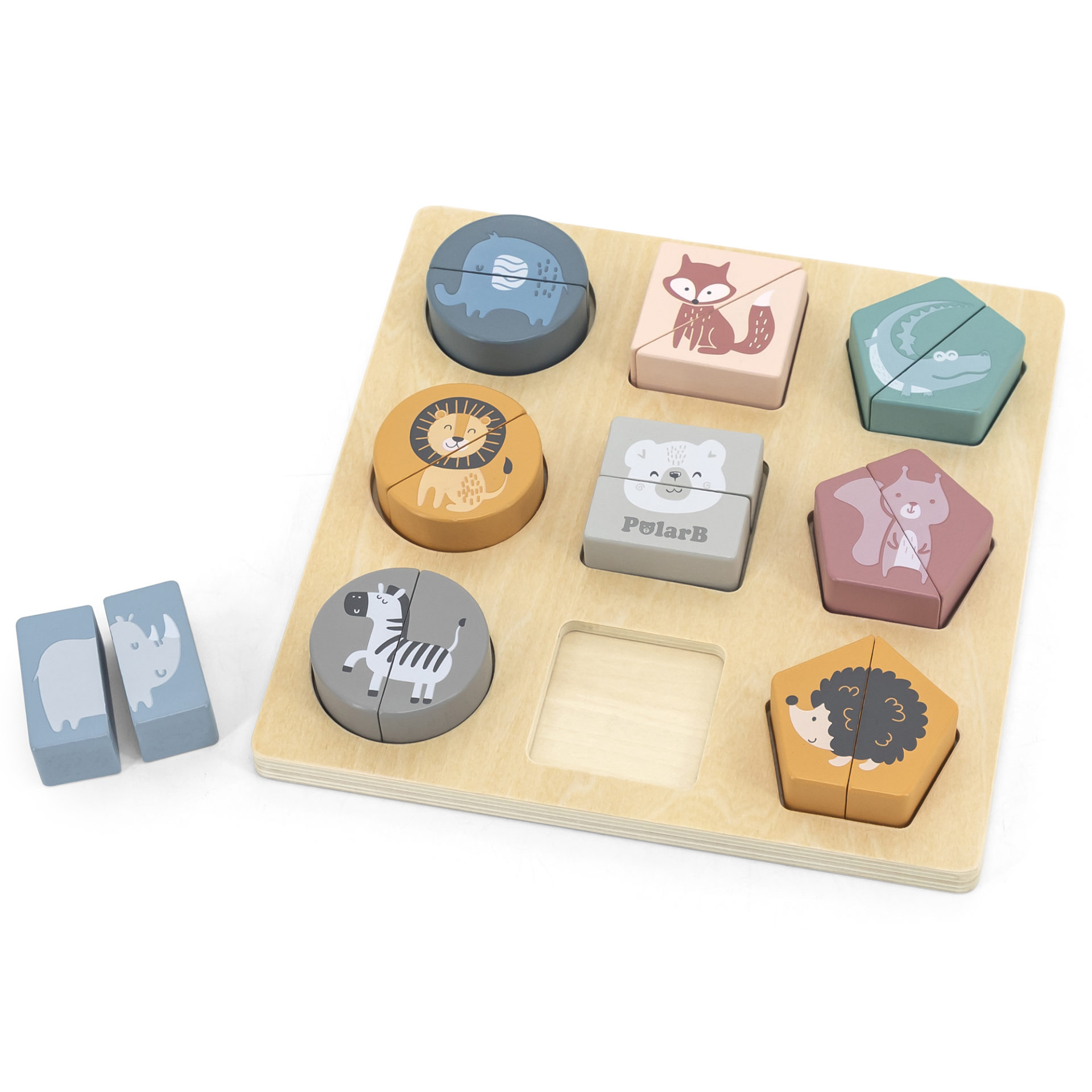 PolarB Wild Animals Shape Block Puzzle (RGS44012)