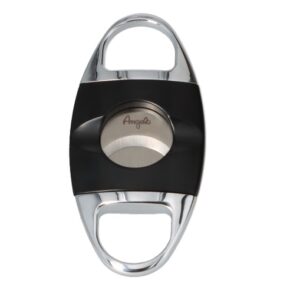 Angelo Cigar Cutter - Oval with Cigar Rest - black (CUT061)