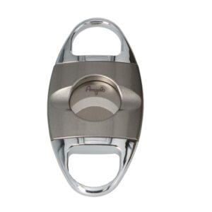 Angelo Cigar Cutter - Oval with Cigar Rest - silver (CUT062)