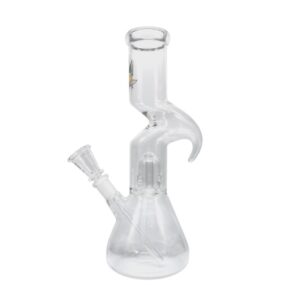 Glass Bong - Tribal Transparent with Percolator, 26cm (BONG093)