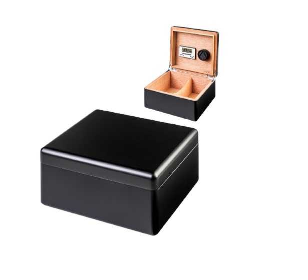 Cigar Humidor - Angelo Black Matt (Hum065)