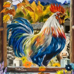 Rooster in the Window (1500 Piece Puzzle)