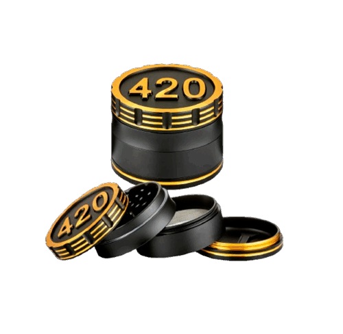 Tobacco Grinder - 420, Metal 4 Piece (TBGR073)