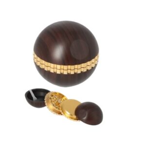 Tobacco Grinder - Gyrogrinder, 4 Piece - Woodgrain Brown (TBGR074)