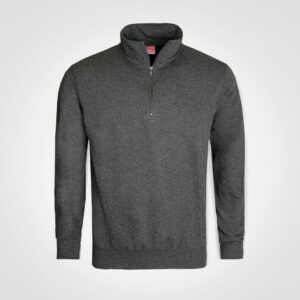 Quarter Zip Sweater - charcoal melange