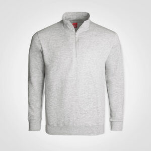 Quarter Zip Sweater - grey melange