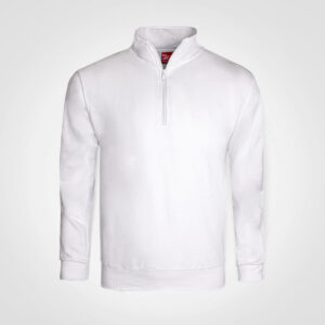 Quarter Zip Sweater - white