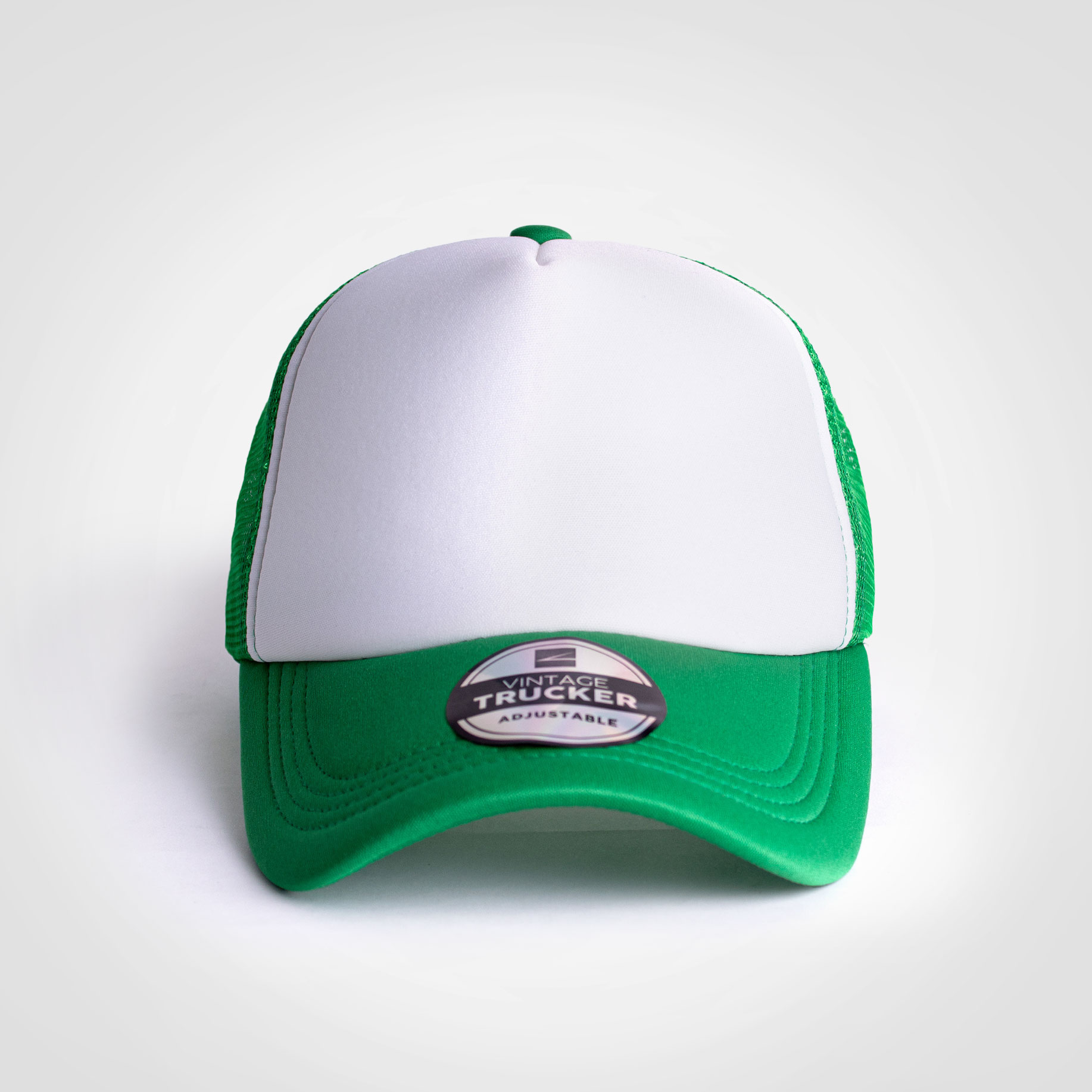 Vintage Trucker Two-Tone Cap - kelly green/white