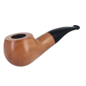 Smoking Pipe: Pearwood Pipe - Natural, 9mm - Bulldog Half Bent (Pipe8051)