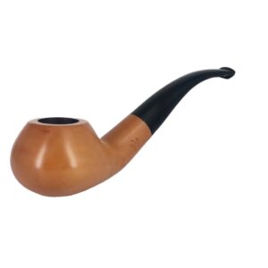 Smoking Pipe: Pearwood Pipe - Natural, 9mm - Bulldog Bent (Pipe8052)