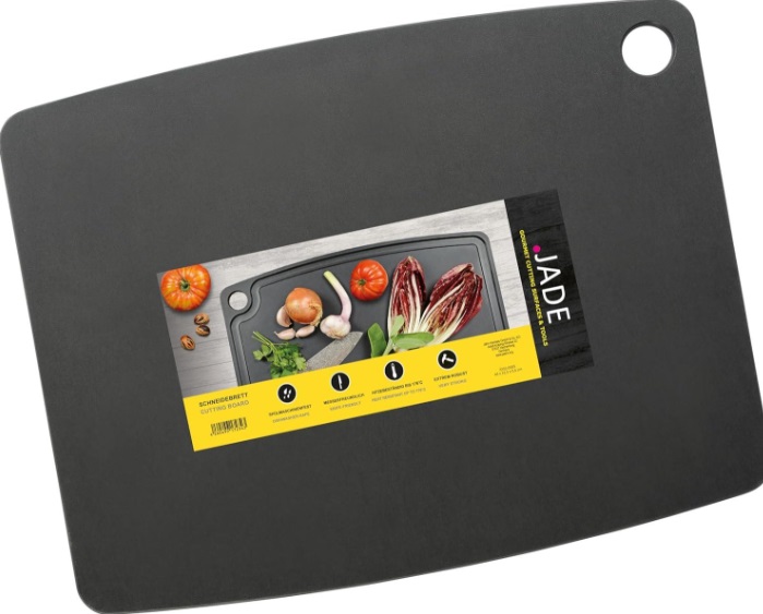 Jade Gourmet Kitchen Cutting Board, 44x33cm - Black (JD55-0005)