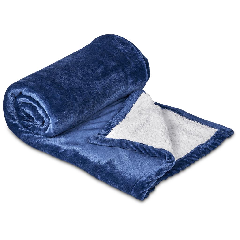 Serendipio Glacial Sherpa Fleece Blanket - navy (SD-134)