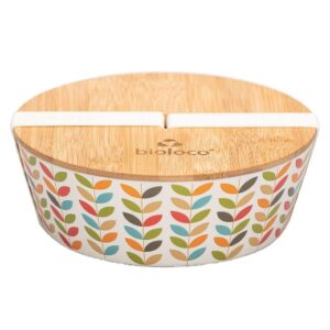 ChicMic Bioloco Plant Lunchbox Round - Rows of Leaves ( BPLB102)