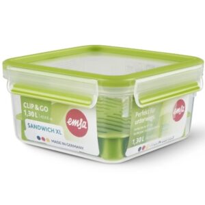 Emsa Clip and Close Sandwich Box with Insert, 1.3Lt (N1071700)