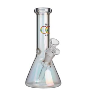 Glass Bong - OG Holographic Rainbow, 20cm (Assorted) (BONG084)